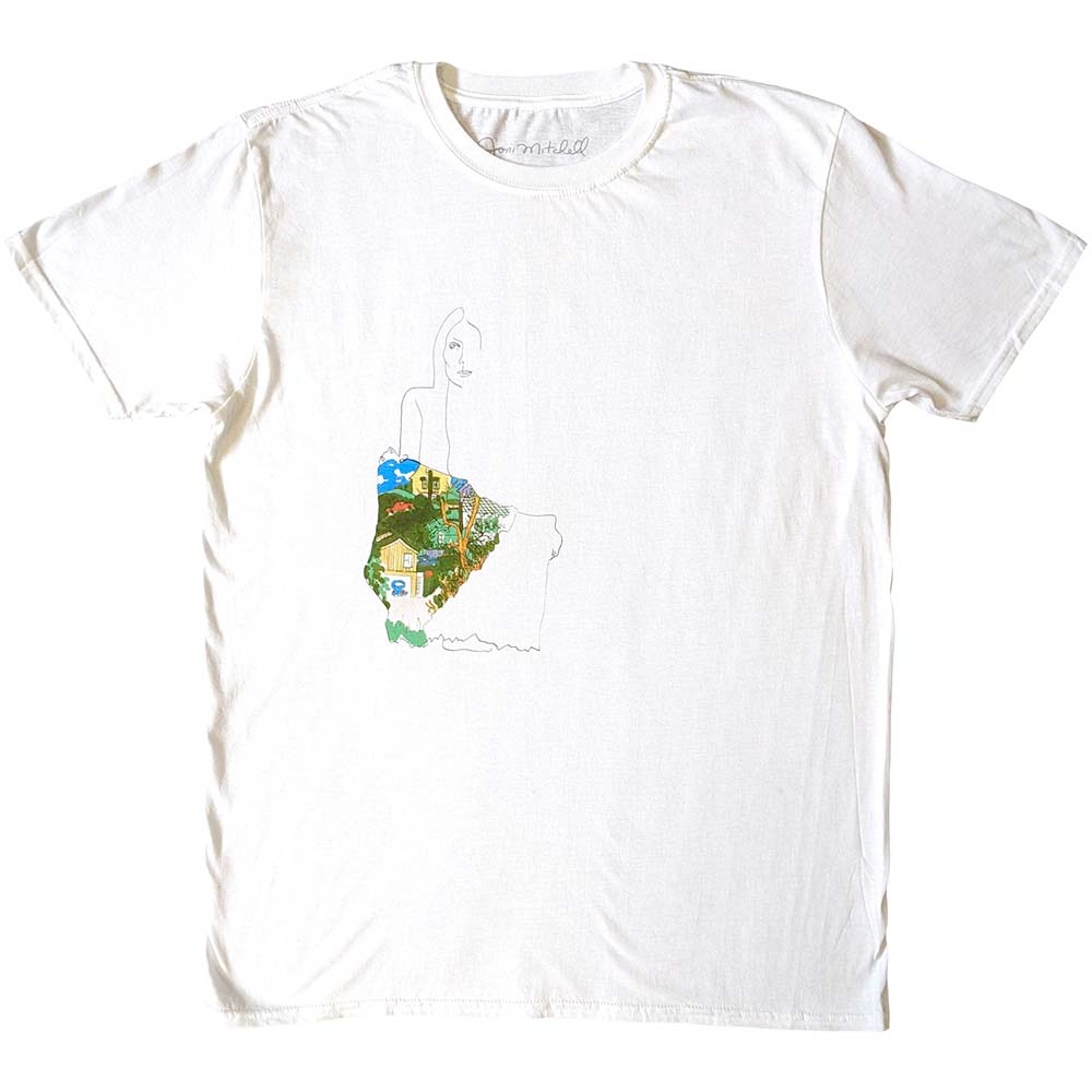 Joni Mitchell - Ladies Album Tshirt Homme - Blanc